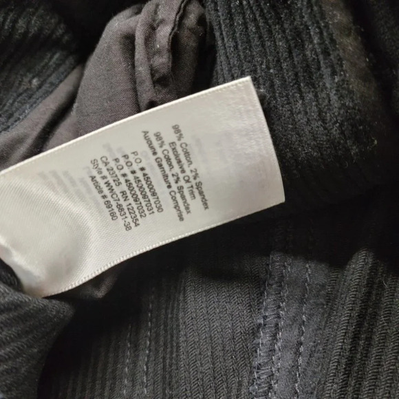 ARITZIA Wilfred Free Maddie Pant  High Waisted Black Cords - Picture 5 of 5